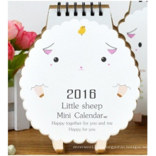 Calendario de escritorio lindo al por mayor, ovejas de la decoración que modelan el calendario